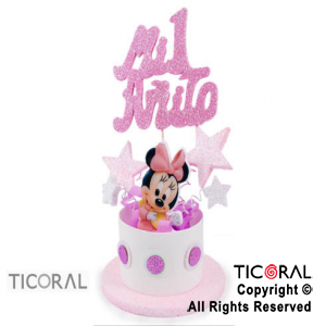 ADORNO TAMBOR 1ER AO NENA MINNIE BEBE x 1